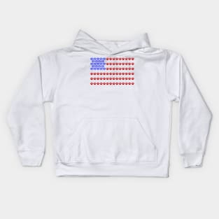 Patriotic Paw Print US Flag Kids Hoodie